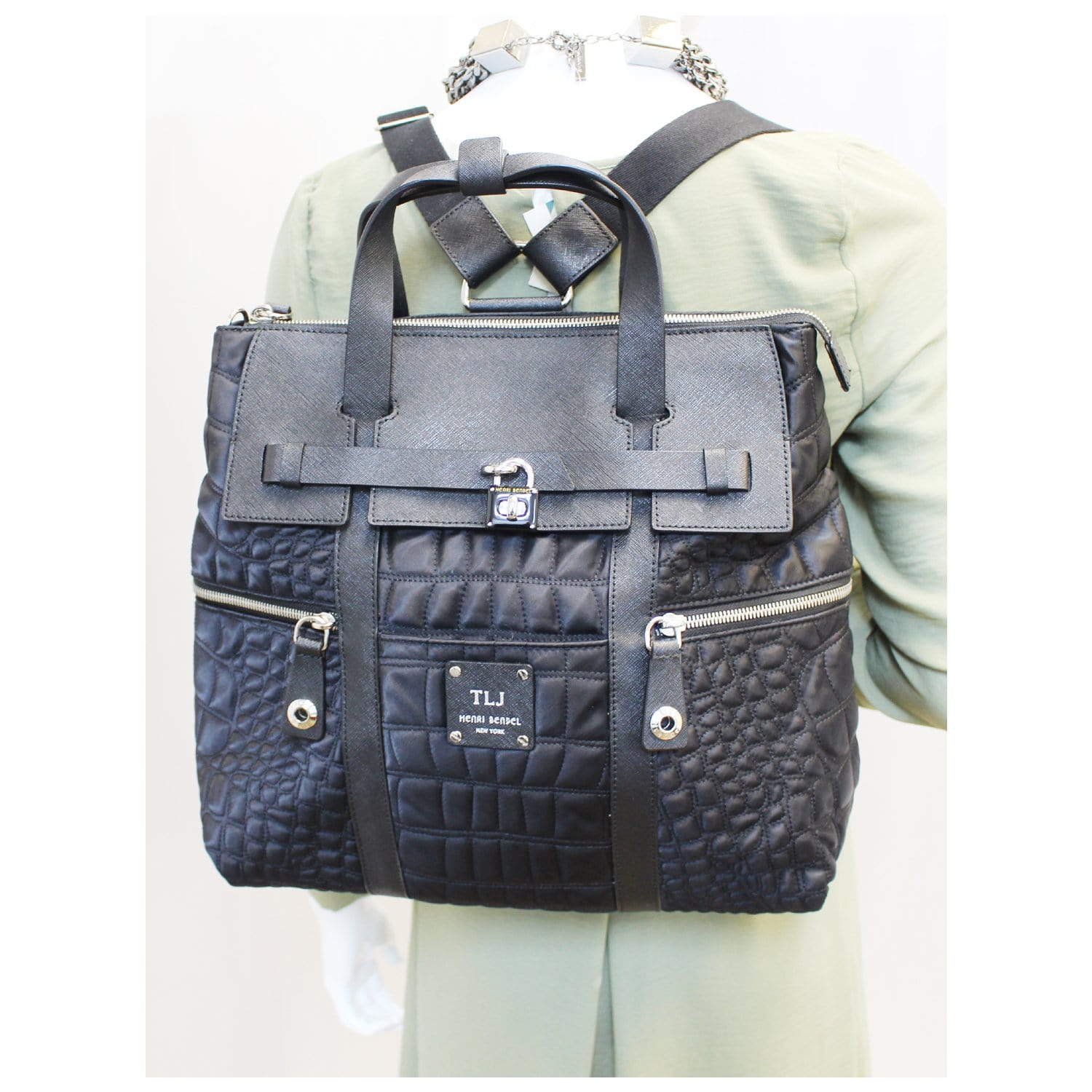 henri bendel mini jetsetter convertible backpack Henri Bendel Jetsetter Convertible Backpack Black-US