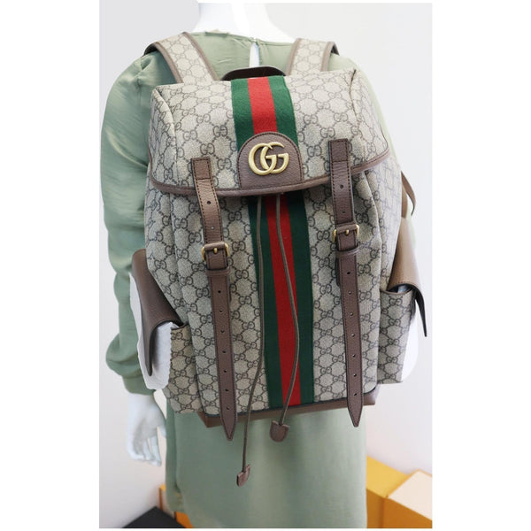 Gucci Ophidia GG Medium Supreme Canvas Backpack Bag Shoulder wear
