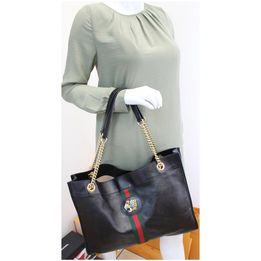 Gucci Rajah Large Leather Tote Shoulder Bag for Women