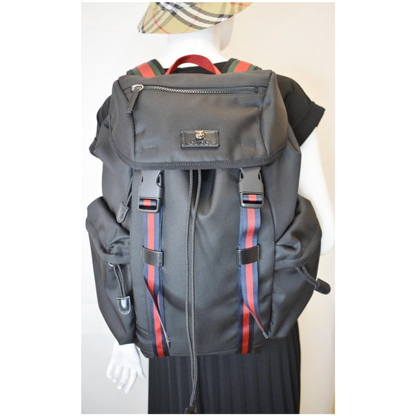 GUCCI Techno Fabric Backpack Bag Black 429037