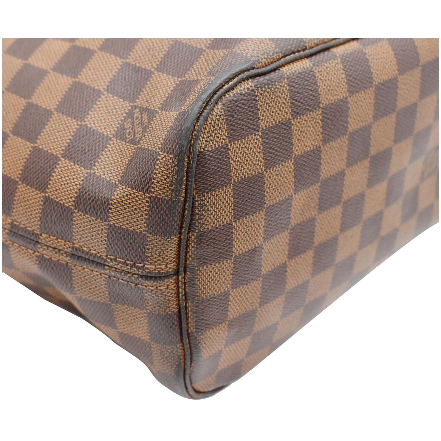 Louis Vuitton Neverfull MM Damier Brown Leather ref.165365 - Joli