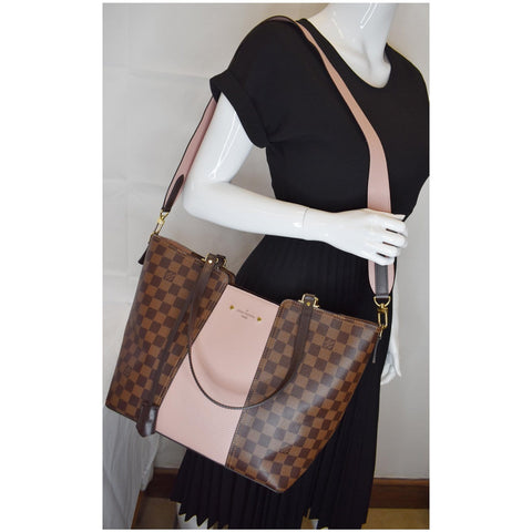 LOUIS VUITTON Jersey Damier Ebene Shoulder Bag Magnolia