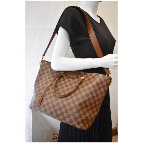 LOUIS VUITTON Belmont Damier Ebene Shoulder Bag Brown