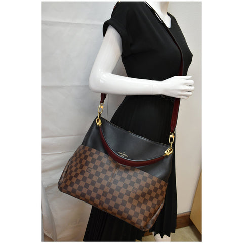 LOUIS VUITTON Maida Damier Ebene Hobo Shoulder Bag Noir