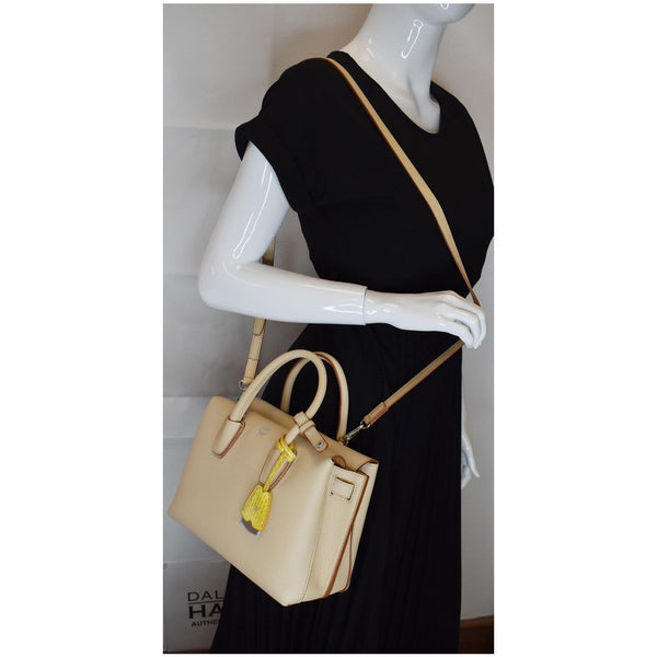 MCM Milla Mini Leather Top Handle Shoulder Bag Yellow - Last Call