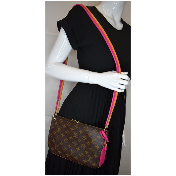 Louis Vuitton Lorette Monogram Canvas Shoulder Bag pink