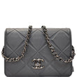 CHANEL Propeller Mini Flap Calfskin Leather Shoulder Bag Black