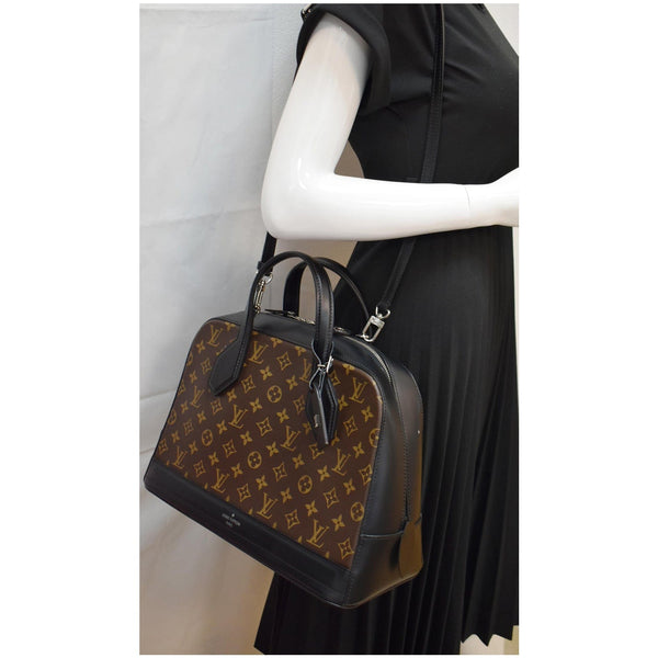 LOUIS VUITTON Dora MM Monogram Canvas Shoulder Bag Brown