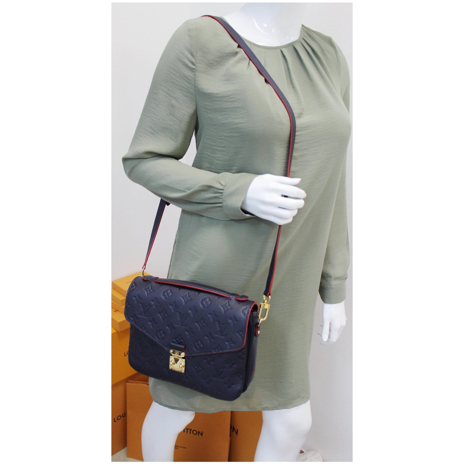 Louis Vuitton Metis Pochette Empreinte Leather Crossbody Bag