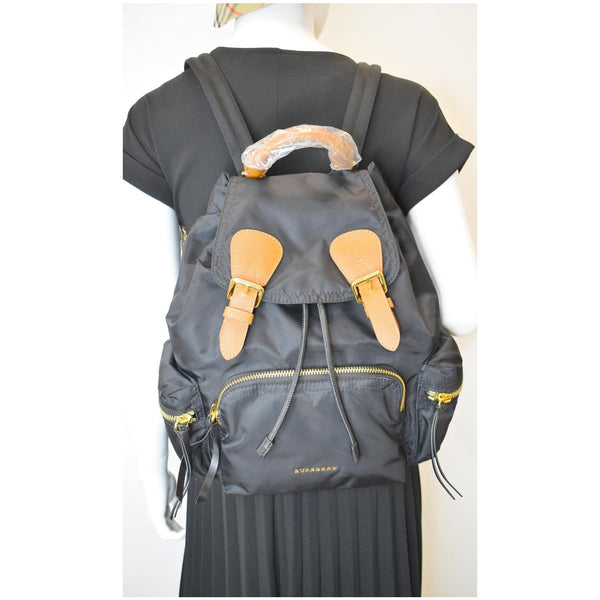 BURBERRY Medium Runway Rucksack Nylon Backpack Black