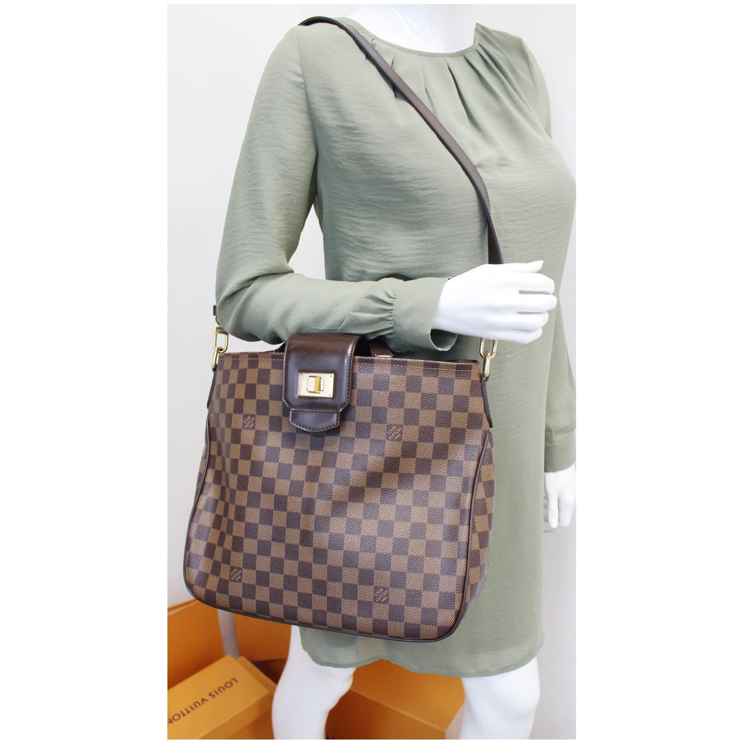 Replica Louis Vuitton N41178 Besace Rosebery Shoulder Bag Damier Ebene  Canvas For Sale
