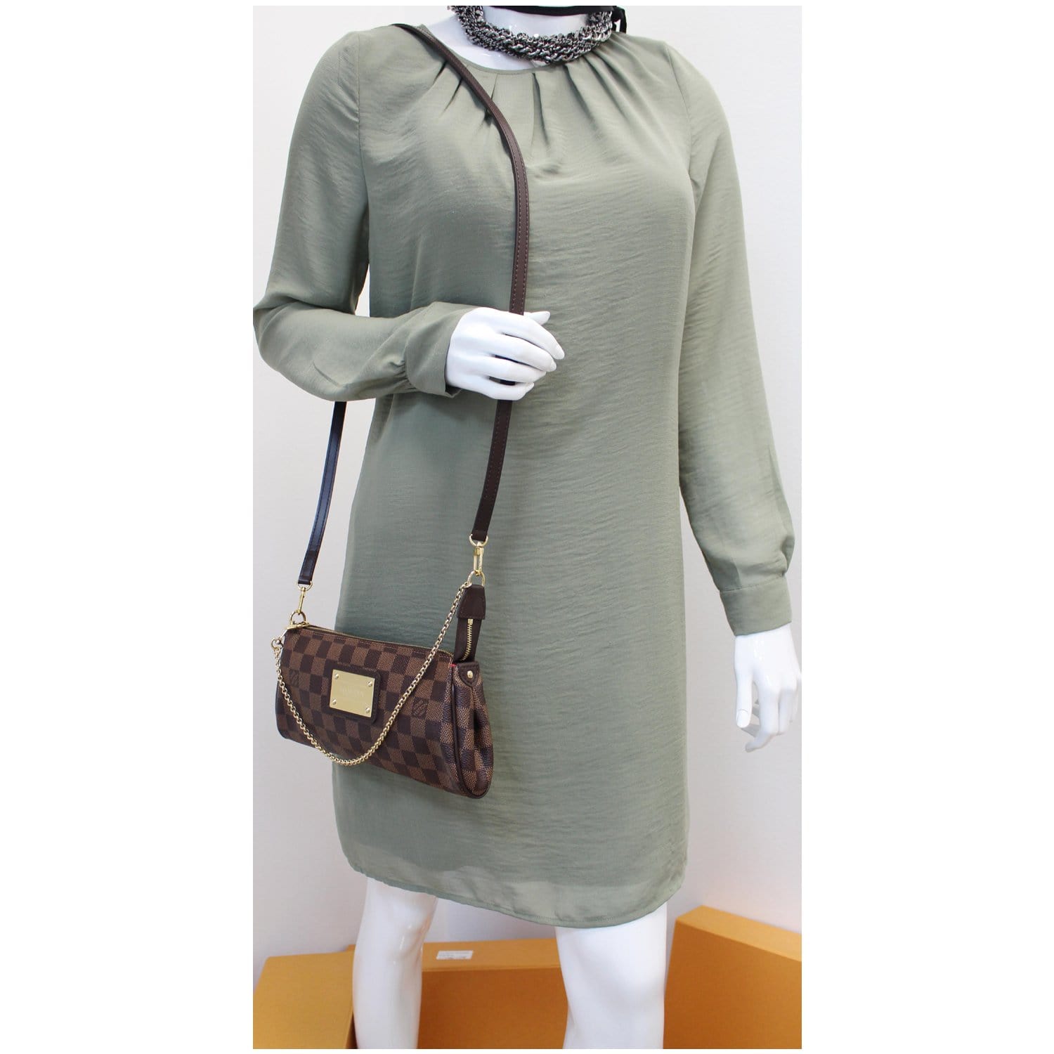 Louis Vuitton Damier Ebene Eva Pochette - Brown Crossbody Bags, Handbags -  LOU746458
