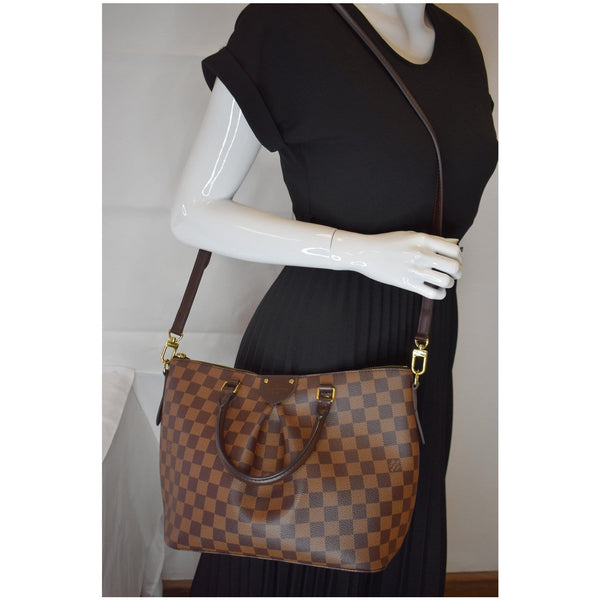 LOUIS VUITTON Siena PM Damier Ebene Shoulder Bag Brown