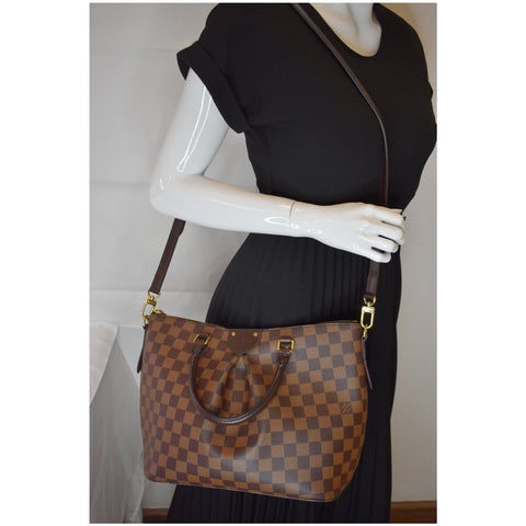 LOUIS VUITTON Siena PM Damier Ebene Shoulder Bag Brown