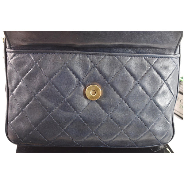 Chanel Front Pocket Lambskin Leather Shoulder Bag