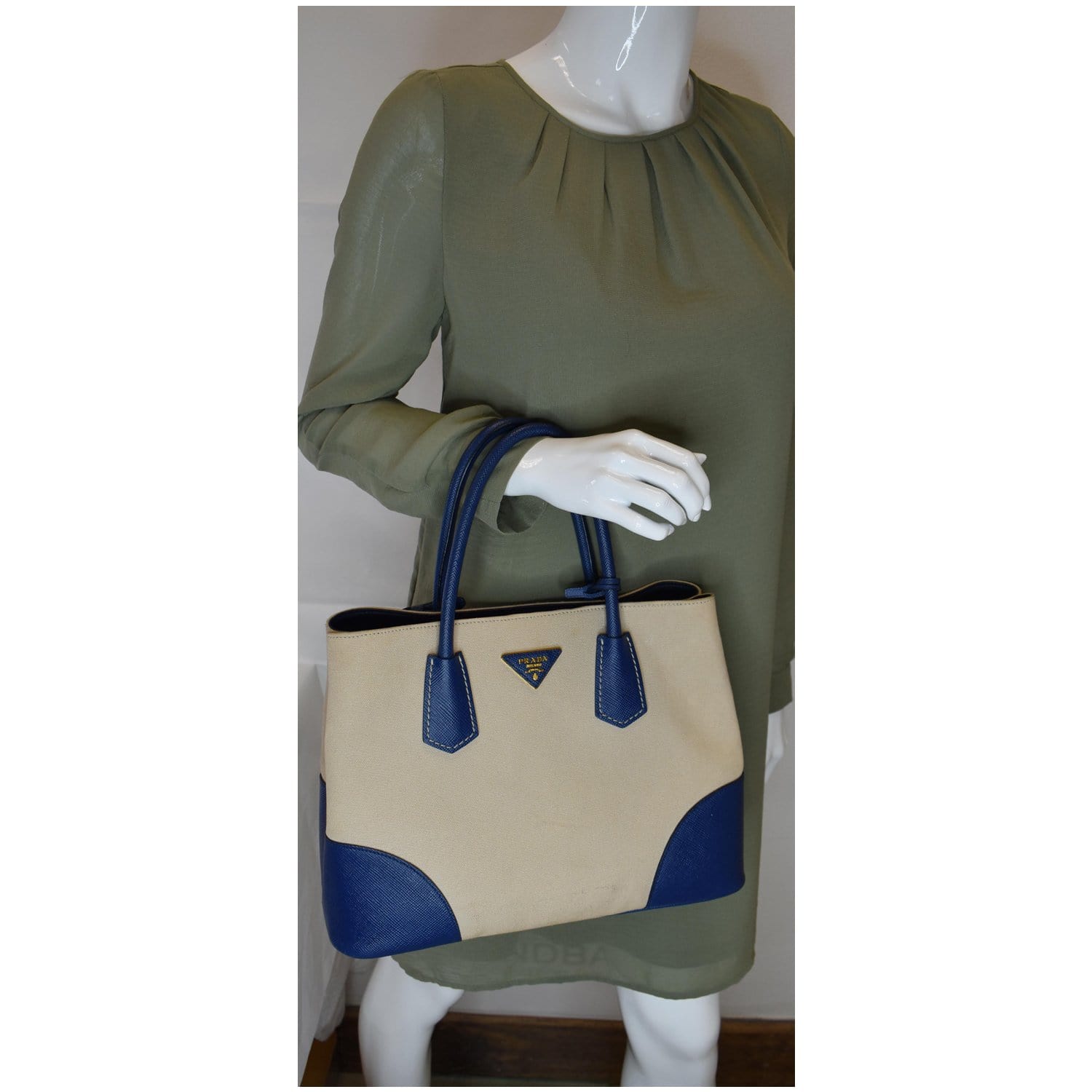 Prada, Bags, Prada Bag With Trap Medium Size Blue Color