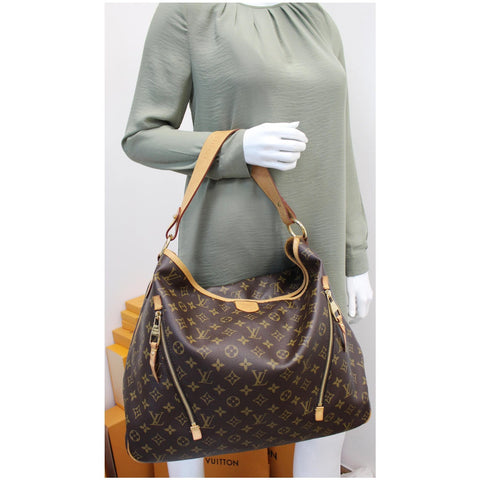 LOUIS VUITTON Delightful GM Monogram Canvas Shoulder Bag Brown