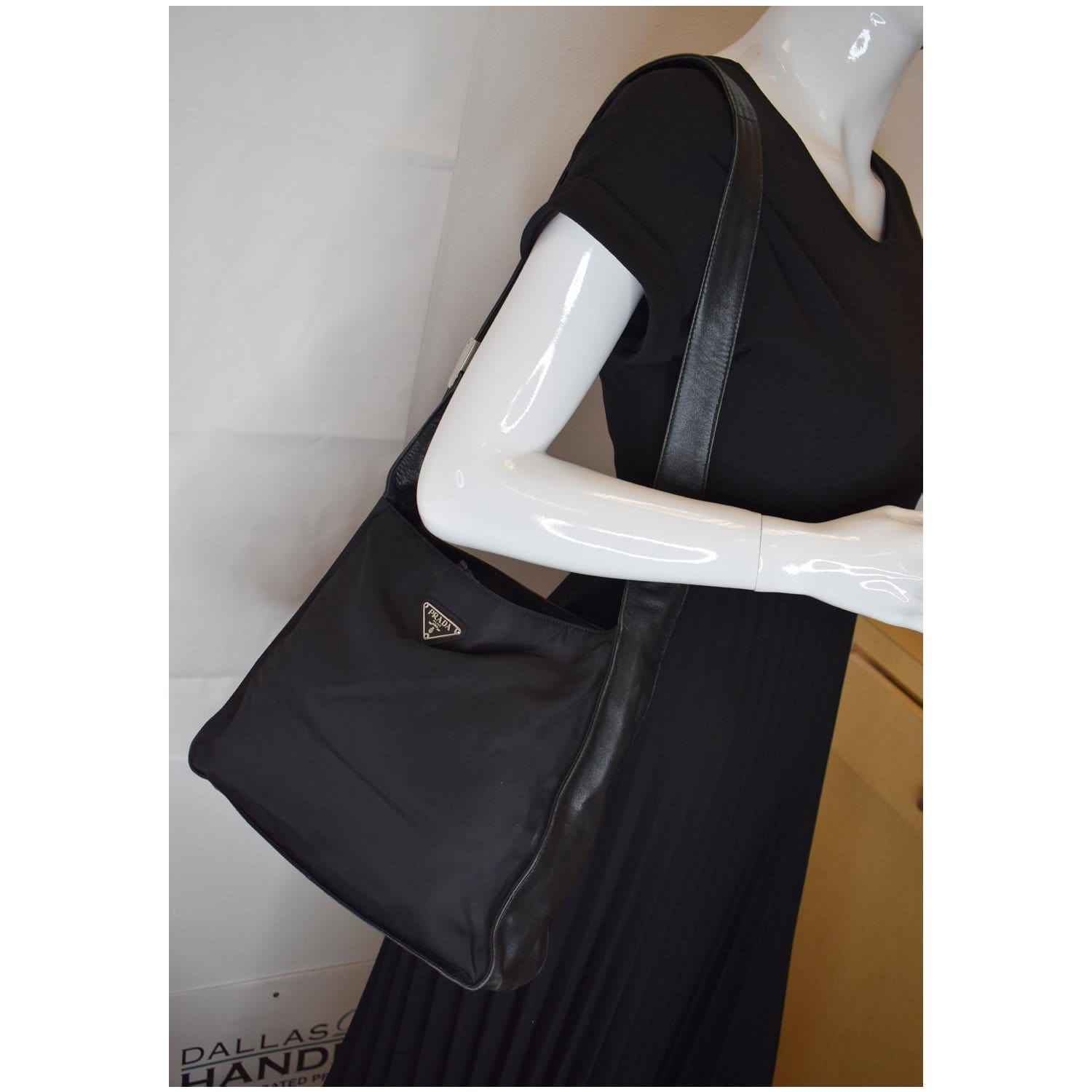 Prada Sling Shoulder Bag Nylon Black For Men