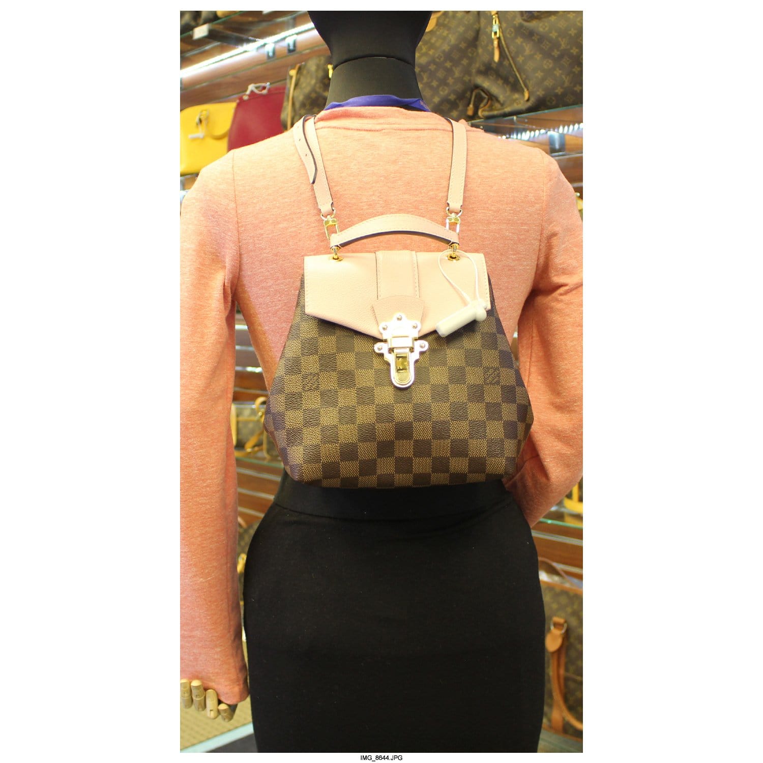 louis vuitton clapton backpack for sale LOUIS VUITTON Clapton Damier Ebene Backpack Bag Magnolia-US
