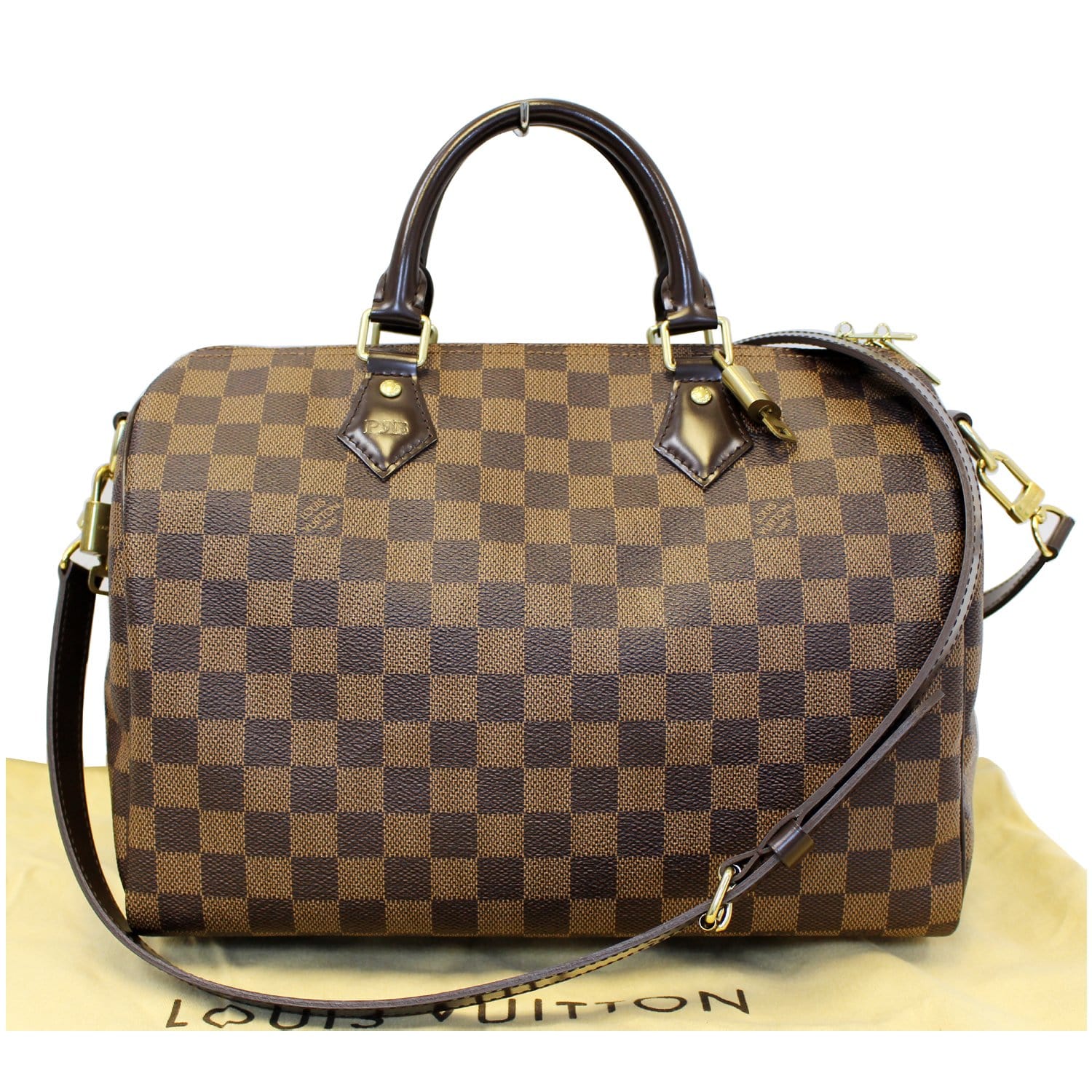 Speedy bandoulière handbag Louis Vuitton Brown in Fur - 29511537