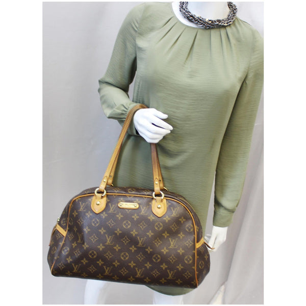 LOUIS VUITTON Montorgueil PM Monogram Canvas Shoulder Bag Brown