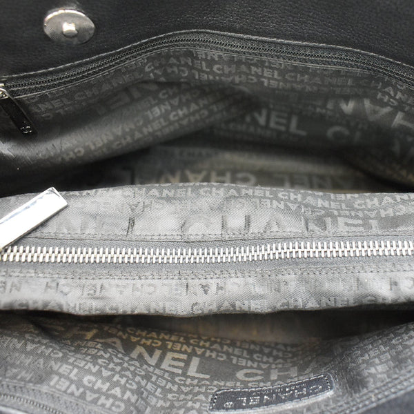 CHANEL Reissue Cerf Executive East West Leather Tote Bag Black