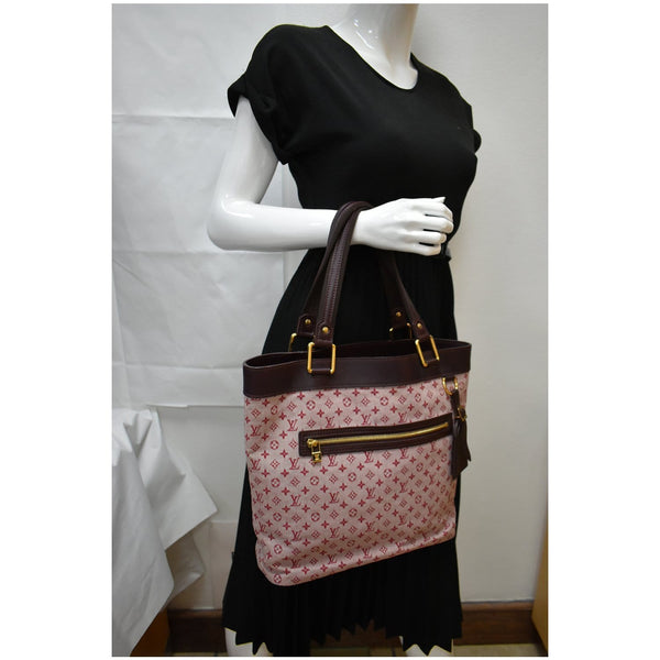 LOUIS VUITTON Mini Lin Lucille GM Monogram Canvas Tote Bag Cherry