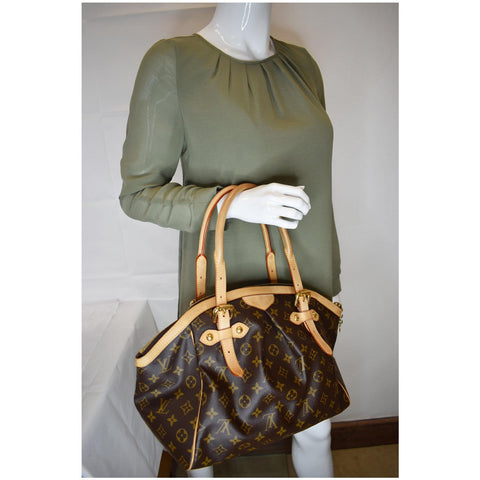 LOUIS VUITTON Tivoli GM Monogram Canvas Shoulder Bag Brown