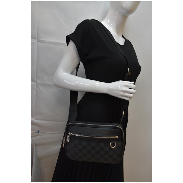 LOUIS VUITTON Scott Damier Graphite Messenger Bag Black