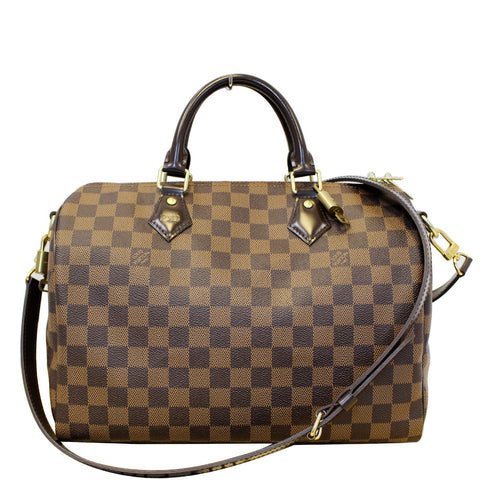 LOUIS VUITTON Speedy 30 Bandouliere Damier Ebene Shoulder Bag Brown