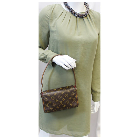 LOUIS VUITTON Recital Monogram Canvas Shoulder Handbag-US