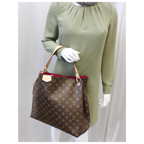 LOUIS VUITTON Graceful MM Monogram Canvas Shoulder Bag-US