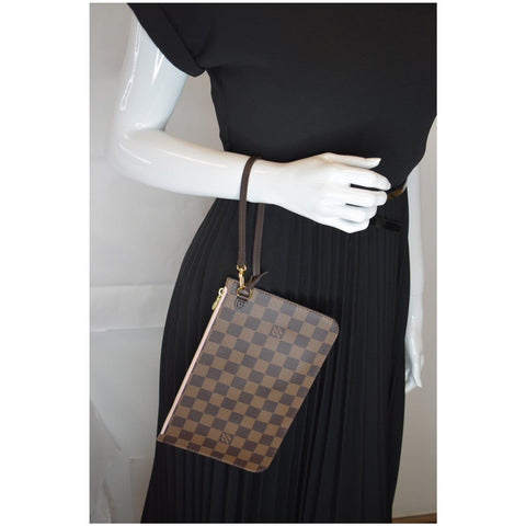 Louis Vuitton Pochette Wristlet Bag Damier Neverfull GM handbag