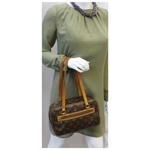 LOUIS VUITTON Cite MM Monogram Canvas Shoulder Bag