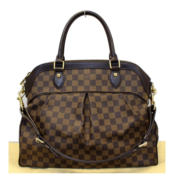 LOUIS VUITTON Trevi GM Damier Ebene 2way Shoulder Handbag Brown