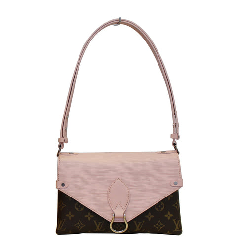 LOUIS VUITTON Saint Michel Monogram Epi Shoulder Bag Rose Ballerine