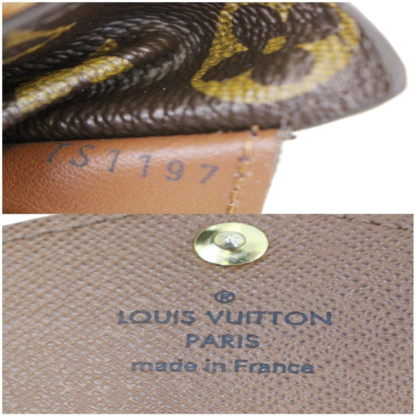 LOUIS VUITTON Sarah Monogram Canvas Wallet Brown