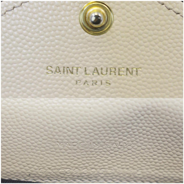 SAINT LAURENT Grain De Poudre Monogram Chain Wallet Powder-US