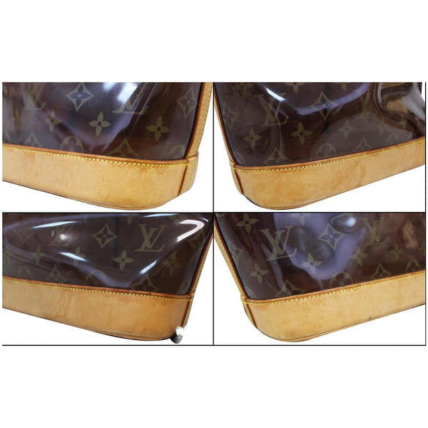 LOUIS VUITTON Cabas Ambre PM Vinyl Monogram Shoulder Bag Brown