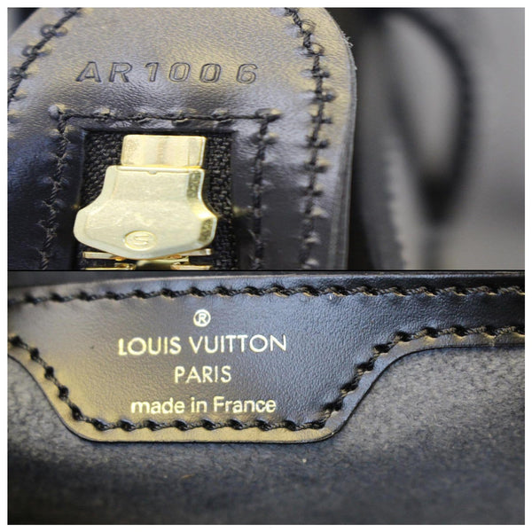 Louis Vuitton Saint Jacques Epi Leather Shoulder Bag Black - lv logo