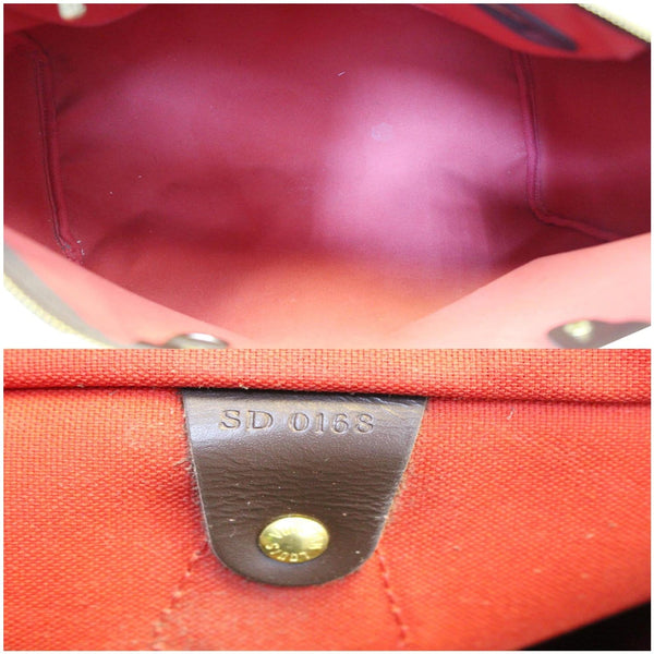 LOUIS VUITTON Speedy 35 Damier Ebene Satchel Bag Brown