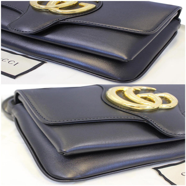 GUCCI Arli Small Leather Shoulder Bag Black 550129-US