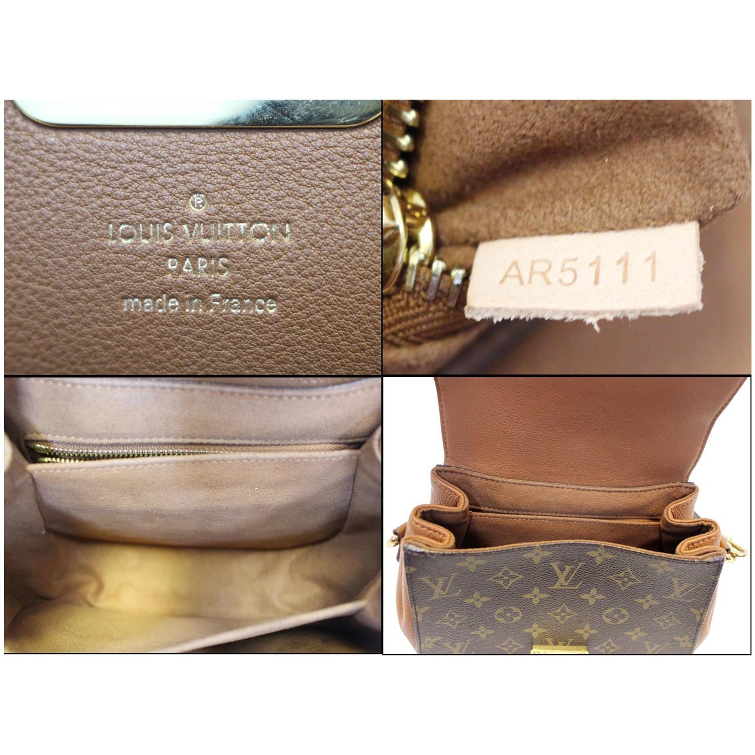 Eden leather handbag Louis Vuitton Brown in Leather - 17643588