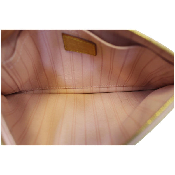 LOUIS VUITTON Pochette Wristlet Pouch Damier Azur Neverfull MM/GM Rose Ballerine