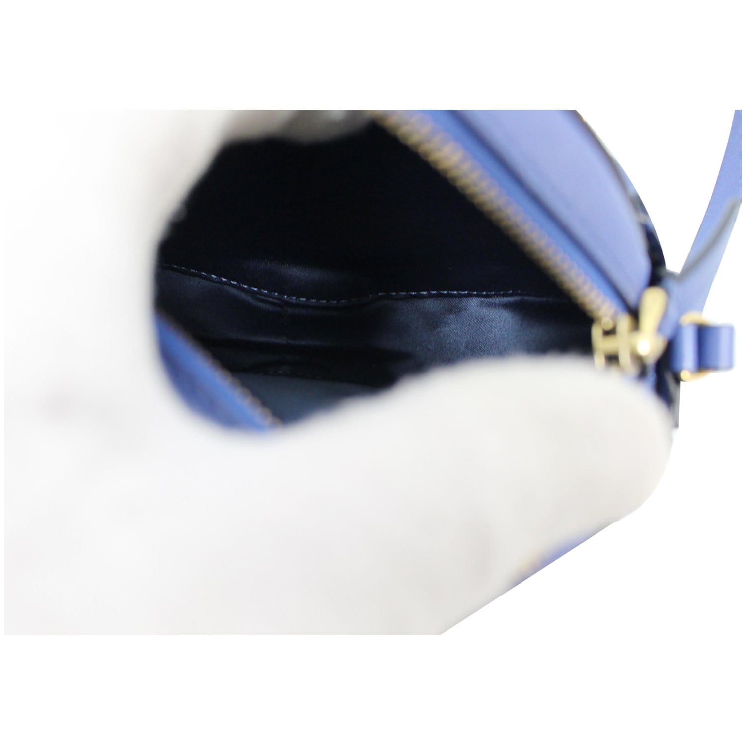 VALENTINO VLogo Round Calfskin Crossbody Bag Blue-US