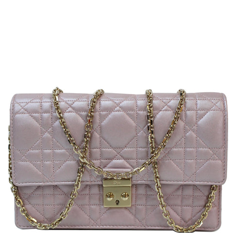 CHRISTIAN DIOR Miss Dior Promenade Wallet on Chain Crossbody Bag Light Pink - Last Call