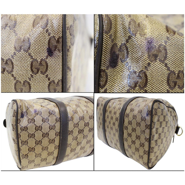 GUCCI Crystal Coated GG Guccissima Boston Bag 265697 Beige-US
