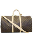 LOUIS VUITTON Keepall 55 Bandouliere Monogram Canvas Travel Bag Brown