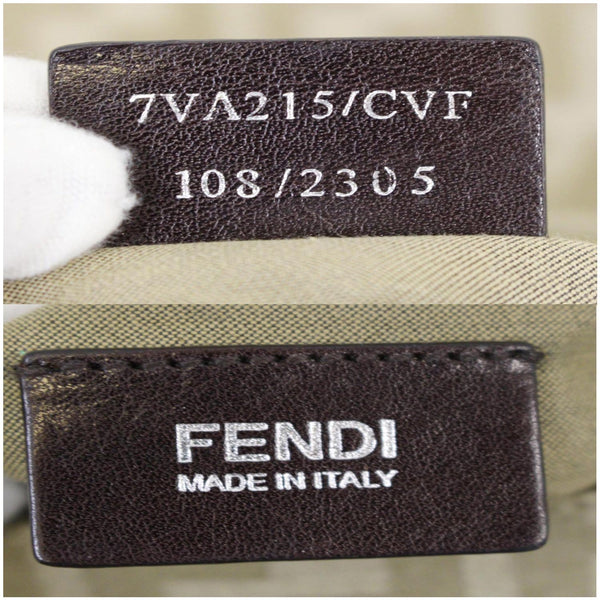 FENDI Zucca Flap Messenger Crossbody Bag Taupe