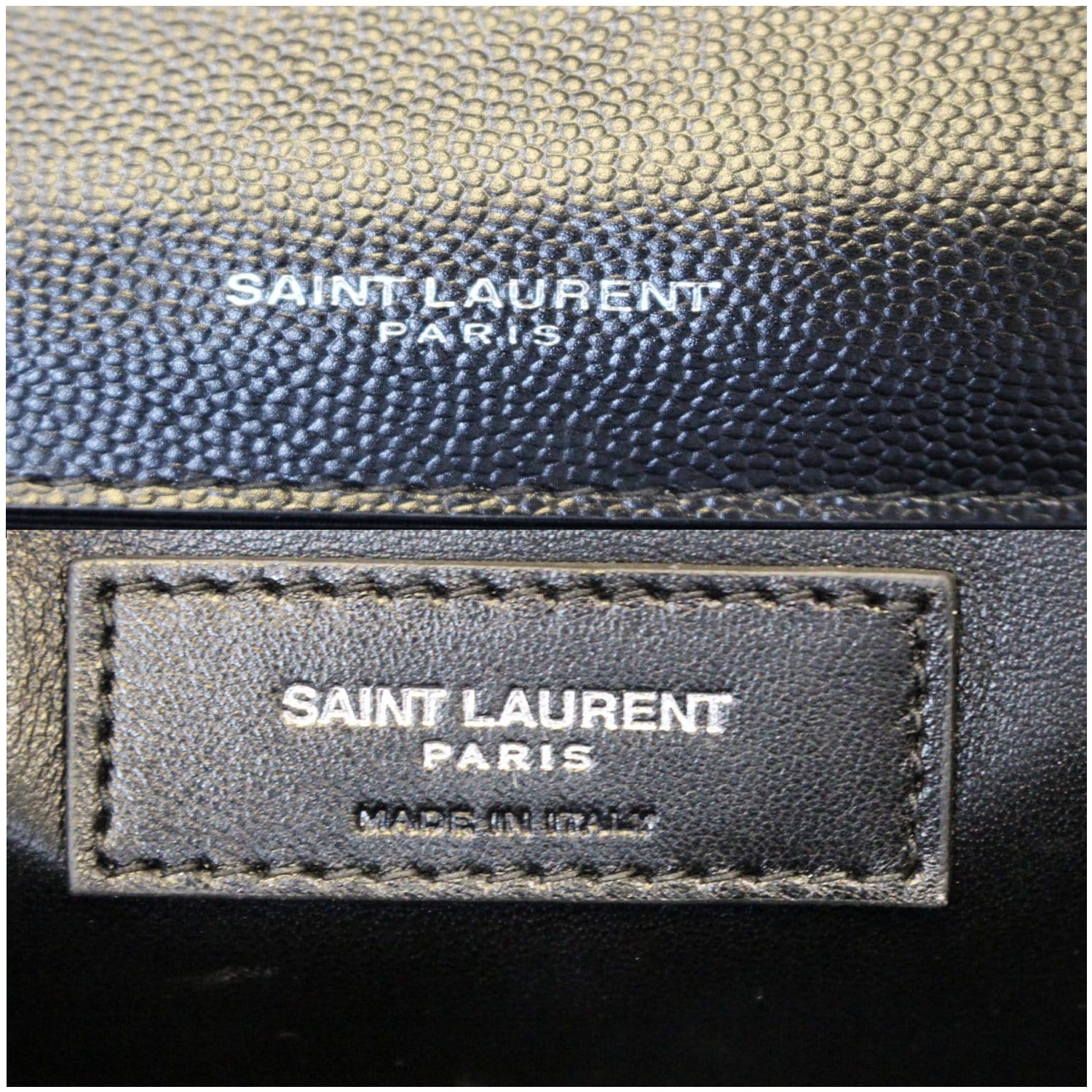 YVES SAINT LAURENT Kate Large Grain De Poudre Leather Shoulder Bag Bla